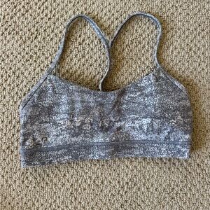 Lululemon Athletica Patterned Gray Sports Bra